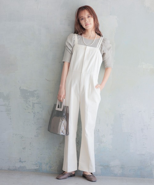 mysty woman（ミスティウーマン）の「パワショル2WAYショートスリーブ 950570（Tシャツ/カットソー・レディース・ブラック/オフホワイト/カーキ/ライトベージュ・FREE）」の11枚目の写真