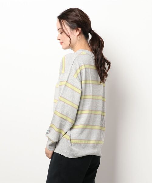 チチカカ（チチカカ）の「ヴィンテージボーダーニットプルオーバー（ニット/セーター・レディース・パープル/グレー/グリーン・FREE）」の19枚目の写真