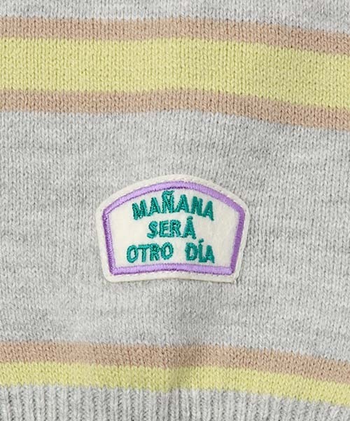 チチカカ（チチカカ）の「ヴィンテージボーダーニットプルオーバー（ニット/セーター・レディース・パープル/グレー/グリーン・FREE）」の14枚目の写真