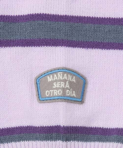 チチカカ（チチカカ）の「ヴィンテージボーダーニットプルオーバー（ニット/セーター・レディース・パープル/グレー/グリーン・FREE）」の15枚目の写真