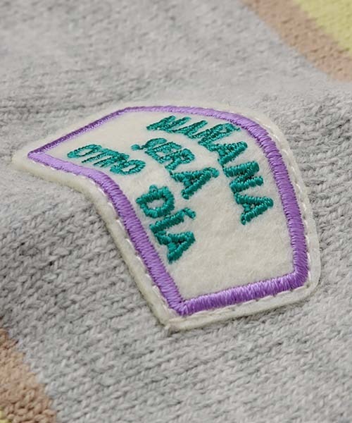 チチカカ（チチカカ）の「ヴィンテージボーダーニットプルオーバー（ニット/セーター・レディース・パープル/グレー/グリーン・FREE）」の17枚目の写真