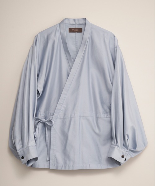 And A（アンドエー）の「TROVE トローブ / HOUI GOWN フォイ バルーンスリーブガウンシャツジャケット / 65CAR01（カーディガン/ボレロ・メンズ・ブルー/ダークネイビー・1/3）」の8枚目の写真
