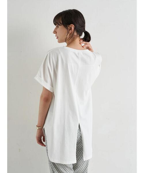 earth music&ecology(アースミュージックアンドエコロジー)の「All the flowers ドルマンチュニック *(Tシャツ/カットソー・レディース・ブラック/オフホワイト・FREE)」の9枚目の写真