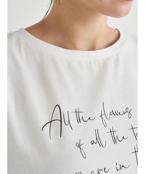 earth music&ecology(アースミュージックアンドエコロジー)の「All the flowers ドルマンチュニック *(Tシャツ/カットソー・レディース・ブラック/オフホワイト・FREE)」の10枚目の写真