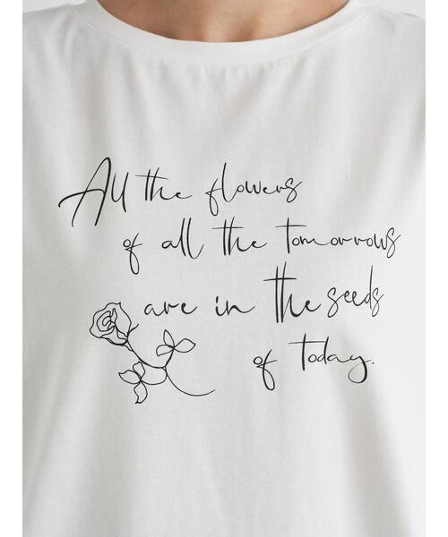 earth music&ecology(アースミュージックアンドエコロジー)の「All the flowers ドルマンチュニック *(Tシャツ/カットソー・レディース・ブラック/オフホワイト・FREE)」の11枚目の写真
