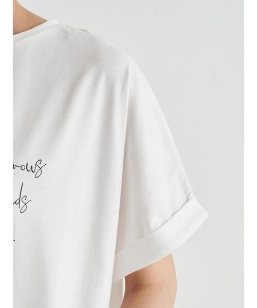 earth music&ecology(アースミュージックアンドエコロジー)の「All the flowers ドルマンチュニック *(Tシャツ/カットソー・レディース・ブラック/オフホワイト・FREE)」の12枚目の写真