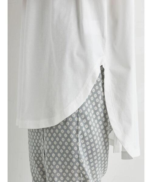 earth music&ecology(アースミュージックアンドエコロジー)の「All the flowers ドルマンチュニック *(Tシャツ/カットソー・レディース・ブラック/オフホワイト・FREE)」の13枚目の写真