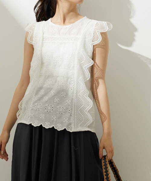 レース袖フリルコットンブラウス シャツ ブラウス Luxe Brille リュクスブリエ のファッション通販 Zozotown