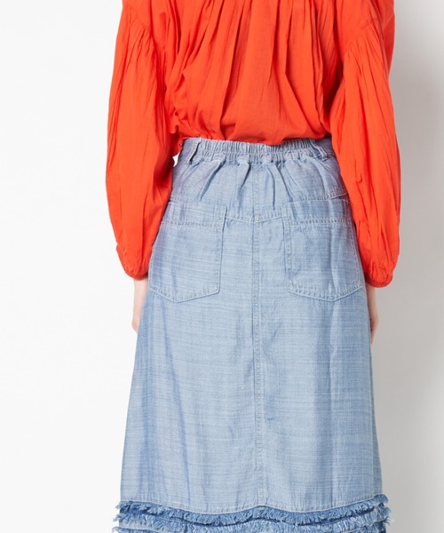 ライチ(ライチ)の「vingtrois/998-54147(デニムスカート・レディース・ブルー/ネイビー・FREE)」の4枚目の写真