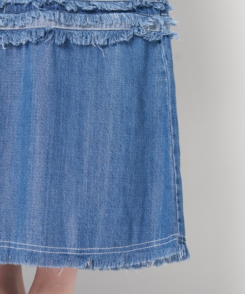 ライチ(ライチ)の「vingtrois/998-54147(デニムスカート・レディース・ブルー/ネイビー・FREE)」の8枚目の写真
