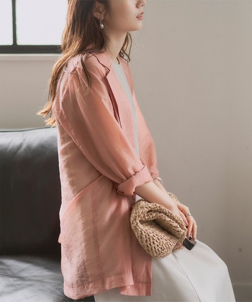 未使用品 TOGA シアージャケット ピンク M テラード 未使用品 TOGA