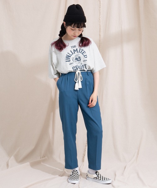 kutir(クティール)の「【紐付き】カラーテーパードパンツ(スラックス・レディース・ブラック/レッド/ピンク/ブルー/グリーン/アイボリー・SMALL/MEDIUM/LARGE)」の13枚目の写真