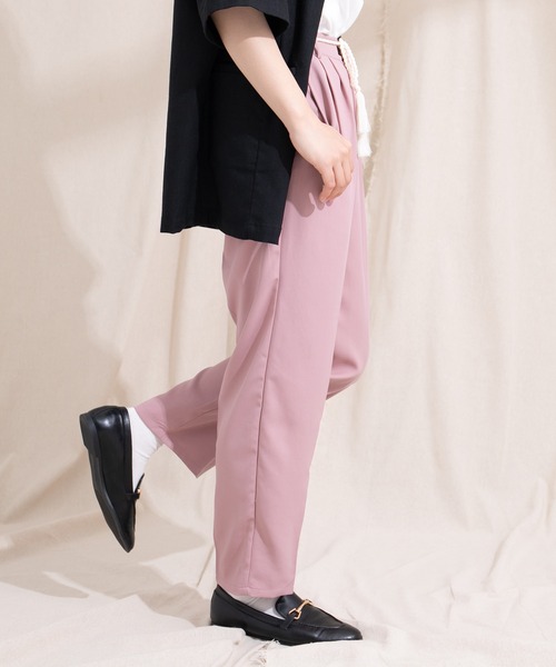 kutir(クティール)の「【紐付き】カラーテーパードパンツ(スラックス・レディース・ブラック/レッド/ピンク/ブルー/グリーン/アイボリー・SMALL/MEDIUM/LARGE)」の17枚目の写真