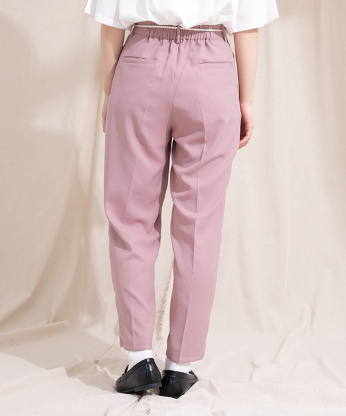 kutir(クティール)の「【紐付き】カラーテーパードパンツ(スラックス・レディース・ブラック/レッド/ピンク/ブルー/グリーン/アイボリー・SMALL/MEDIUM/LARGE)」の18枚目の写真