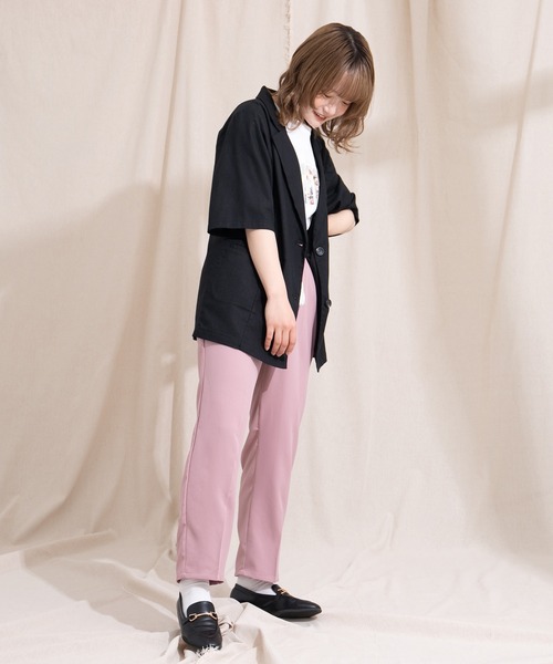 kutir(クティール)の「【紐付き】カラーテーパードパンツ(スラックス・レディース・ブラック/レッド/ピンク/ブルー/グリーン/アイボリー・SMALL/MEDIUM/LARGE)」の20枚目の写真