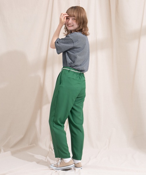 kutir(クティール)の「【紐付き】カラーテーパードパンツ(スラックス・レディース・ブラック/レッド/ピンク/ブルー/グリーン/アイボリー・SMALL/MEDIUM/LARGE)」の10枚目の写真