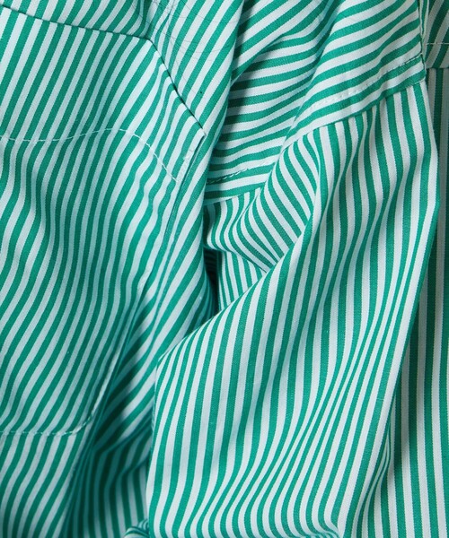 FREAK'S STORE（フリークスストア）の「【WEB限定】カラーストライプビッグカフスシャツ（シャツ/ブラウス・レディース・グリーン/サックスブルー/ピンク・ﾌﾘ-）」の5枚目の写真