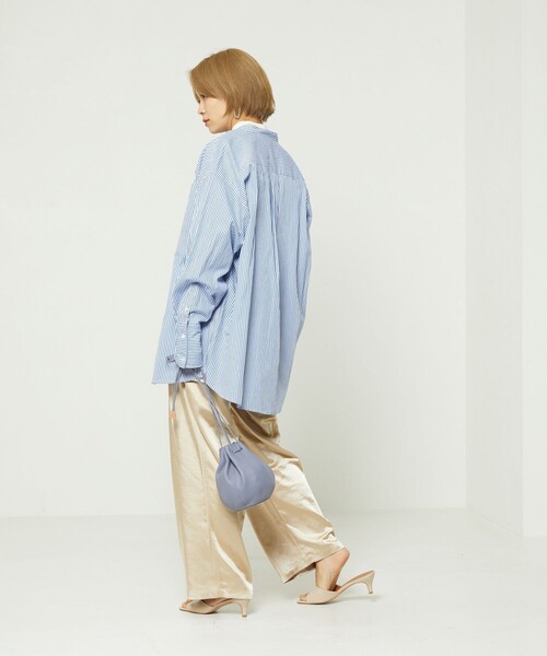 FREAK'S STORE（フリークスストア）の「【WEB限定】カラーストライプビッグカフスシャツ（シャツ/ブラウス・レディース・グリーン/サックスブルー/ピンク・ﾌﾘ-）」の15枚目の写真