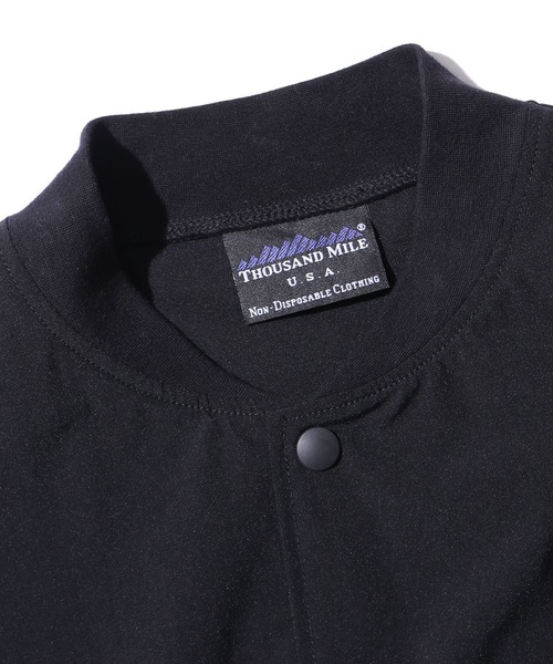 THOUSAND MILE（サウザンドマイル）の「THOUSAND MILE/サウザンドマイル WAVE STADIUM SET UP ブルゾン/パンツ/サコッシュ３点セット/セットアップ（ブルゾン・メンズ・ブラック・XL/M/L）」の2枚目の写真