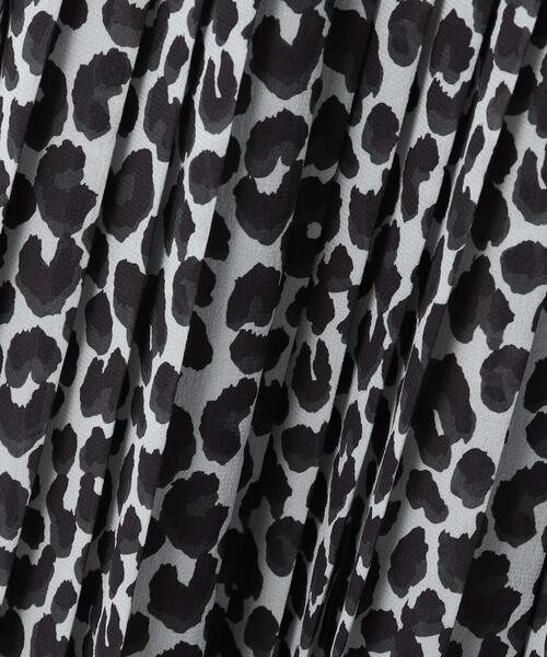 UNTITLED（アンタイトル）の「◆レオパードプリントプリーツスカート【洗える】（スカート・レディース・ベージュ系その他/ライトグレー系・02/03/01/00）」の9枚目の写真