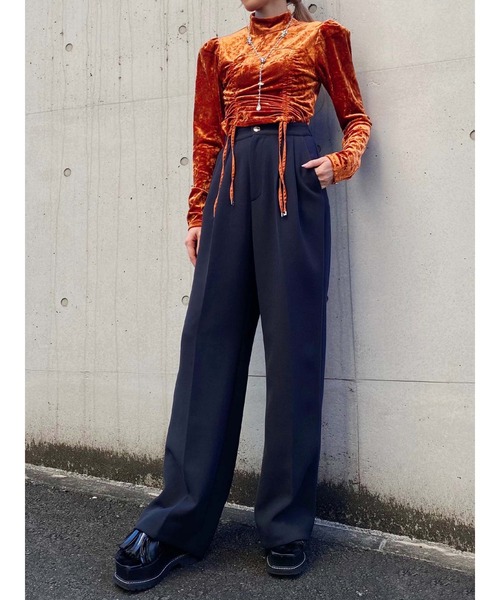 PAMEO POSE（パメオポーズ）の「Perfect Trousers（スラックス・レディース・カーキ/グレー/ブラック・LARGE/SMALL）」の4枚目の写真