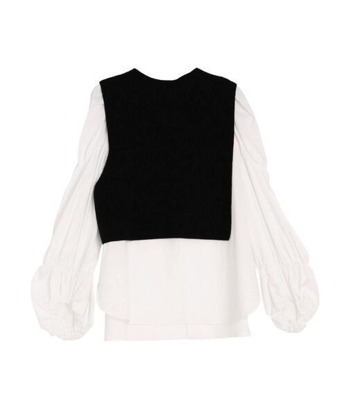 ELENDEEK（エレンディーク）の「アクセントブラウスセットニット（ニット/セーター・レディース・ベージュ/ネイビー/オフホワイト・FREE）」の18枚目の写真