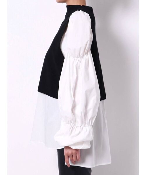 ELENDEEK（エレンディーク）の「アクセントブラウスセットニット（ニット/セーター・レディース・ベージュ/ネイビー/オフホワイト・FREE）」の9枚目の写真