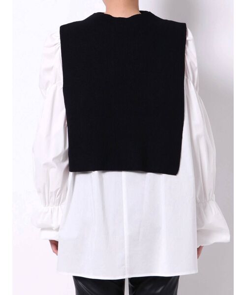 ELENDEEK（エレンディーク）の「アクセントブラウスセットニット（ニット/セーター・レディース・ベージュ/ネイビー/オフホワイト・FREE）」の10枚目の写真