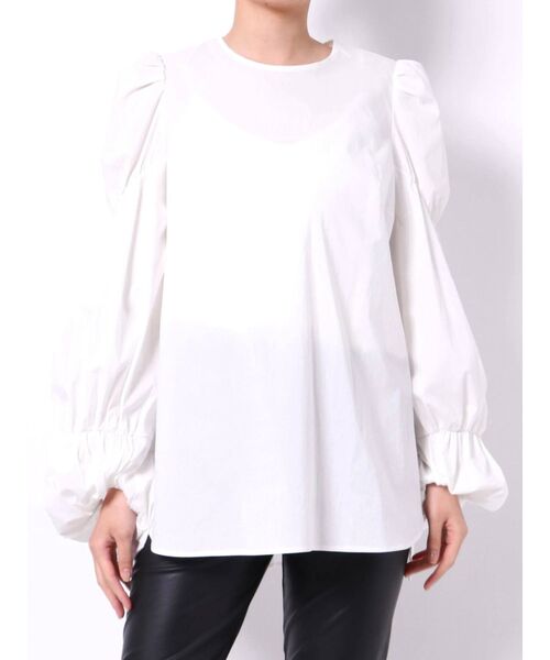 ELENDEEK（エレンディーク）の「アクセントブラウスセットニット（ニット/セーター・レディース・ベージュ/ネイビー/オフホワイト・FREE）」の14枚目の写真