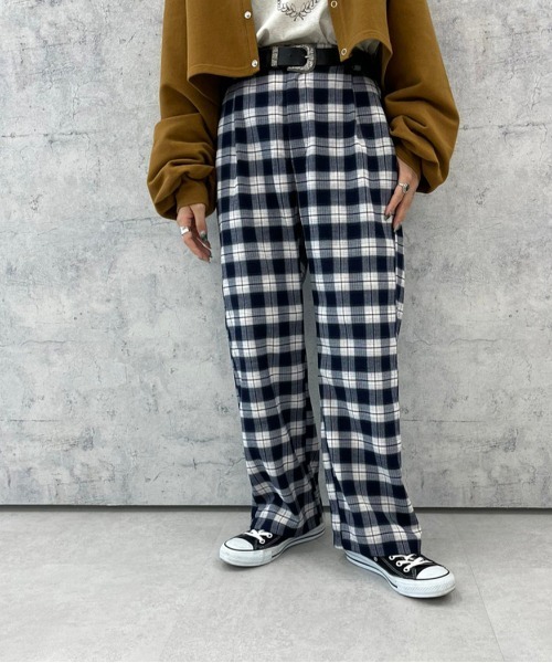 apres jour mignon(アプレジュールミニョン)の「チェック柄パンツ【ZOZOTOWN限定アイテム】(その他パンツ・レディース・ネイビー/グリーン系その他/ブラック系その他・SMALL/X-LARGE/MEDIUM)」の3枚目の写真