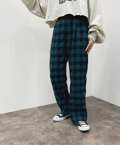 apres jour mignon(アプレジュールミニョン)の「チェック柄パンツ【ZOZOTOWN限定アイテム】(その他パンツ・レディース・ネイビー/グリーン系その他/ブラック系その他・SMALL/X-LARGE/MEDIUM)」の4枚目の写真