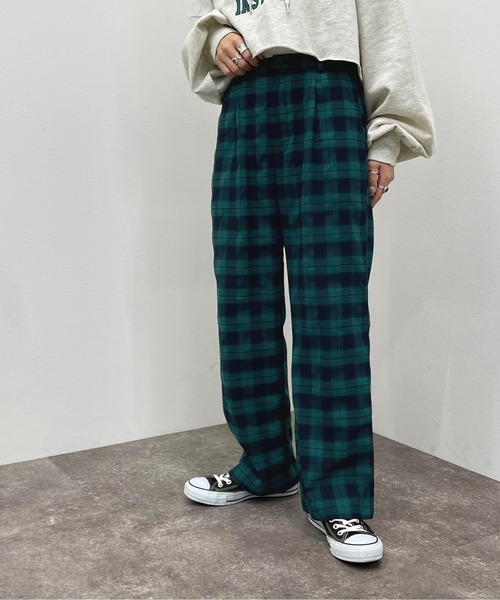 apres jour mignon(アプレジュールミニョン)の「チェック柄パンツ【ZOZOTOWN限定アイテム】(その他パンツ・レディース・ネイビー/グリーン系その他/ブラック系その他・SMALL/X-LARGE/MEDIUM)」の5枚目の写真