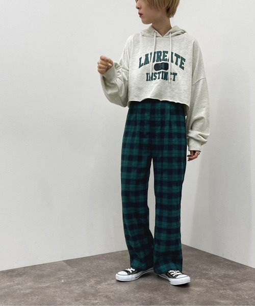 apres jour mignon(アプレジュールミニョン)の「チェック柄パンツ【ZOZOTOWN限定アイテム】(その他パンツ・レディース・ネイビー/グリーン系その他/ブラック系その他・SMALL/X-LARGE/MEDIUM)」の7枚目の写真