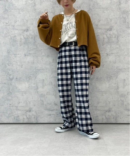 apres jour mignon(アプレジュールミニョン)の「チェック柄パンツ【ZOZOTOWN限定アイテム】(その他パンツ・レディース・ネイビー/グリーン系その他/ブラック系その他・SMALL/X-LARGE/MEDIUM)」の12枚目の写真