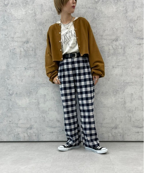 apres jour mignon(アプレジュールミニョン)の「チェック柄パンツ【ZOZOTOWN限定アイテム】(その他パンツ・レディース・ネイビー/グリーン系その他/ブラック系その他・SMALL/X-LARGE/MEDIUM)」の11枚目の写真