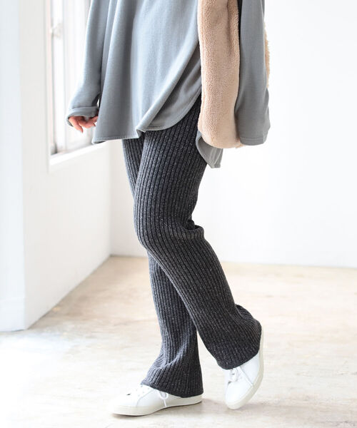 B:MING by BEAMS(ビーミングバイビームス)の「B:MING by BEAMS / ネップ リブ パンツ(その他パンツ・レディース・チャコールグレー/ベージュ/ナチュラル・ONE SIZE)」の6枚目の写真