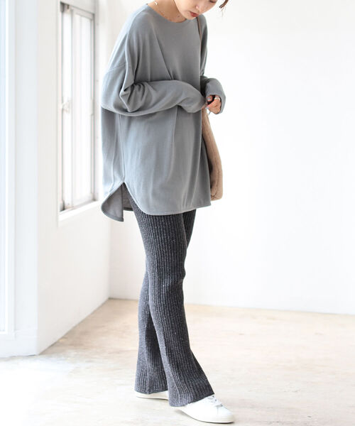 B:MING by BEAMS(ビーミングバイビームス)の「B:MING by BEAMS / ネップ リブ パンツ(その他パンツ・レディース・チャコールグレー/ベージュ/ナチュラル・ONE SIZE)」の7枚目の写真