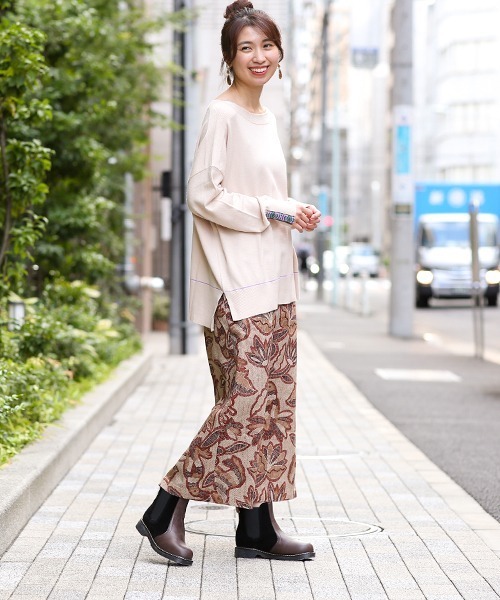 チチカカ（チチカカ）の「オトミタピススカート（スカート・レディース・チャコールグレー/ブラウン・FREE）」の3枚目の写真