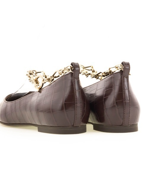 RANDA(ランダ)の「ストレスフリー/2WAY アンクルチェーンフラットパンプス(パンプス・レディース・ブラック/ダークブラウン・23/25/23.5/22/25.5/22.5/24/24.5)」の8枚目の写真