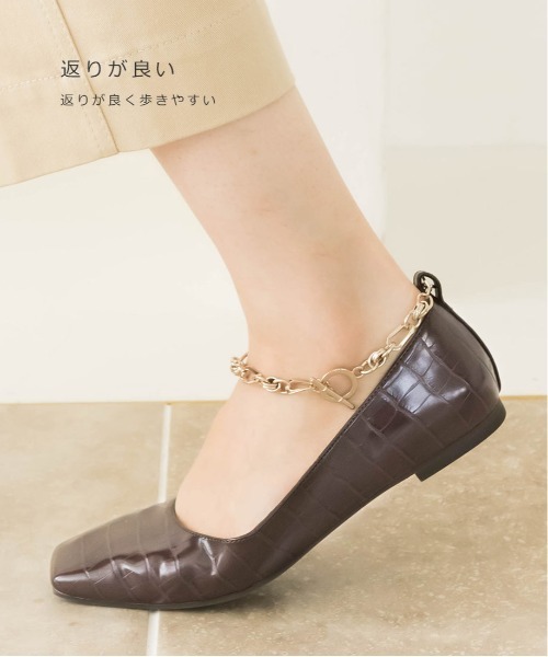 RANDA(ランダ)の「ストレスフリー/2WAY アンクルチェーンフラットパンプス(パンプス・レディース・ブラック/ダークブラウン・23/25/23.5/22/25.5/22.5/24/24.5)」の14枚目の写真