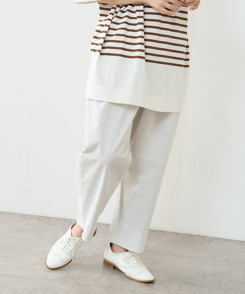 PUAL CE CIN（ピュアルセシン）の「ストレッチワイドテーパードパンツ（その他パンツ・レディース・グレー/オリーブ/グリーン/レッド系その他/ライトベージュ・FREE）」の20枚目の写真