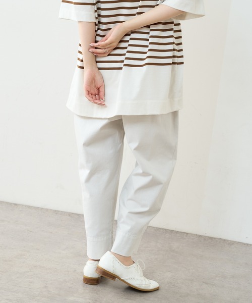 PUAL CE CIN（ピュアルセシン）の「ストレッチワイドテーパードパンツ（その他パンツ・レディース・グレー/オリーブ/グリーン/レッド系その他/ライトベージュ・FREE）」の6枚目の写真