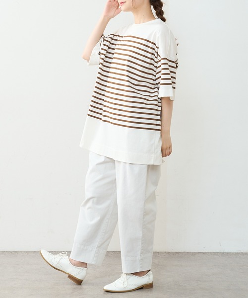 PUAL CE CIN（ピュアルセシン）の「ストレッチワイドテーパードパンツ（その他パンツ・レディース・グレー/オリーブ/グリーン/レッド系その他/ライトベージュ・FREE）」の14枚目の写真