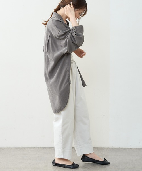 PUAL CE CIN（ピュアルセシン）の「ストレッチワイドテーパードパンツ（その他パンツ・レディース・グレー/オリーブ/グリーン/レッド系その他/ライトベージュ・FREE）」の22枚目の写真