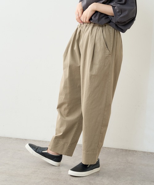 PUAL CE CIN（ピュアルセシン）の「ストレッチワイドテーパードパンツ（その他パンツ・レディース・グレー/オリーブ/グリーン/レッド系その他/ライトベージュ・FREE）」の15枚目の写真