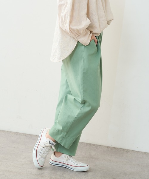 PUAL CE CIN（ピュアルセシン）の「ストレッチワイドテーパードパンツ（その他パンツ・レディース・グレー/オリーブ/グリーン/レッド系その他/ライトベージュ・FREE）」の10枚目の写真