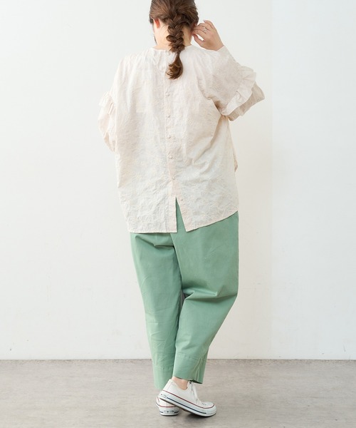 PUAL CE CIN（ピュアルセシン）の「ストレッチワイドテーパードパンツ（その他パンツ・レディース・グレー/オリーブ/グリーン/レッド系その他/ライトベージュ・FREE）」の18枚目の写真