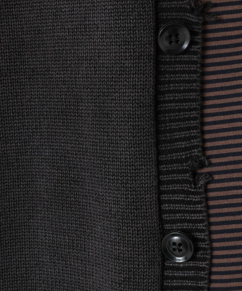 RAGEBLUE（レイジブルー）の「ダメージニットカーディガン/214794（カーディガン/ボレロ・メンズ・スミクロ/ブラウン/パープル・MEDIUM/LARGE）」の12枚目の写真