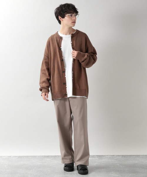 RAGEBLUE（レイジブルー）の「ダメージニットカーディガン/214794（カーディガン/ボレロ・メンズ・スミクロ/ブラウン/パープル・MEDIUM/LARGE）」の17枚目の写真