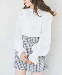 OLIVE des OLIVE | Vフリルスタンドブラウス(シャツ/ブラウス)